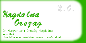 magdolna orszag business card