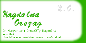 magdolna orszag business card